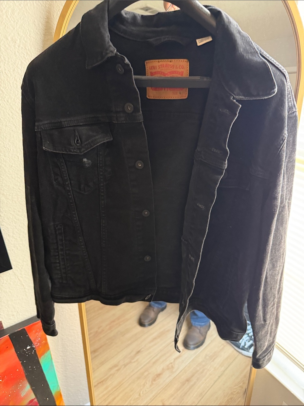 Levi's Black Men's Denim Jacket - Lightweight Trucker Style